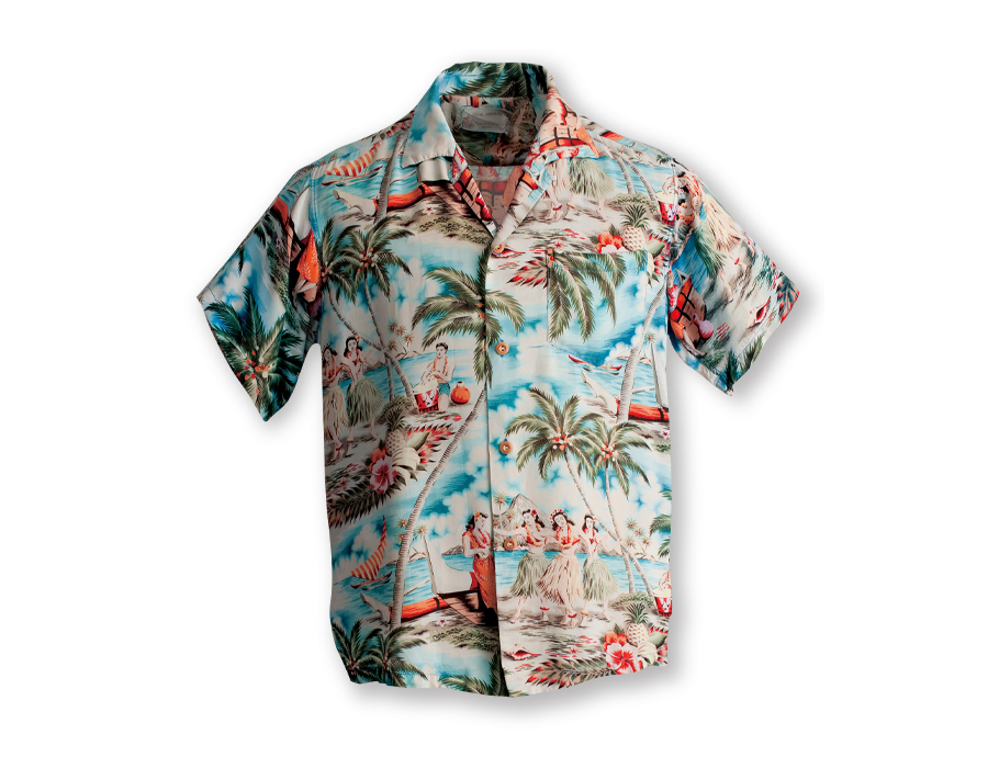 袖丈半袖ヴィンテージ　アロハシャツ　ロイヤルハワイアン　Royal Hawaiian